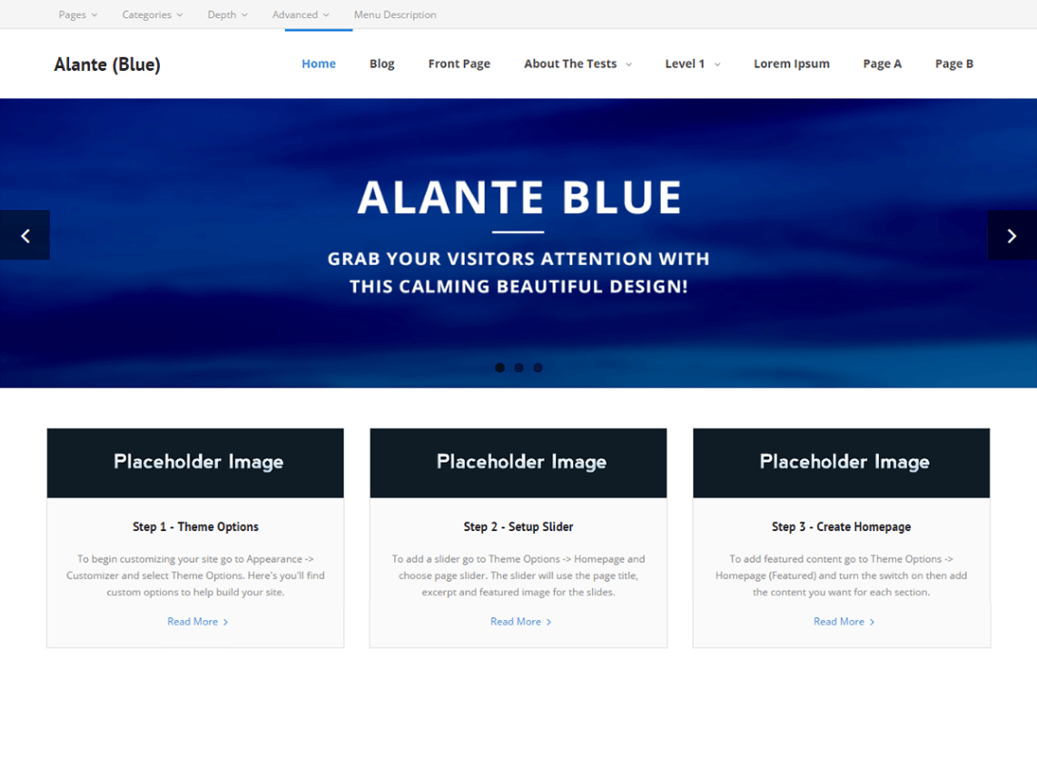 Alante Blue Theme