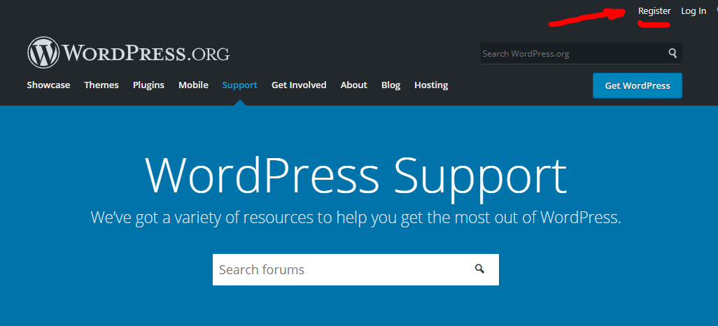 Create a WordPres.org Account